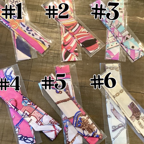 🍒Set of 2 Twilly Scarves - Picture 2 of 9